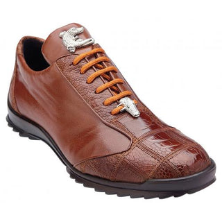 Belvedere Paulo Mens Honey Genuine Ostrich & Soft Calf Sneakers 40486 (BV2178)-AmbrogioShoes
