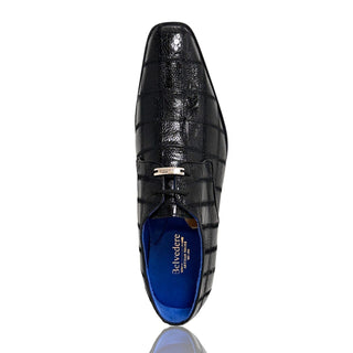 Belvedere R160 Amico Exotic Ostrich Skin Patchwork Derby (BV3141)-AmbrogioShoes