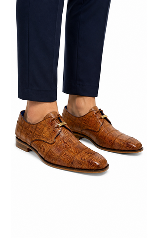Belvedere R160 Amico Ostrich Patchwork Derby