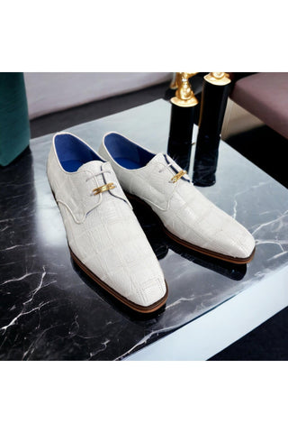 Belvedere R160 Amico Ostrich Patchwork Derby-AmbrogioShoes