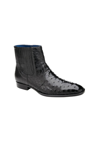 Belvedere R55 Roger Ostrich Skin Ankle Zipper Boots (BV3107)
