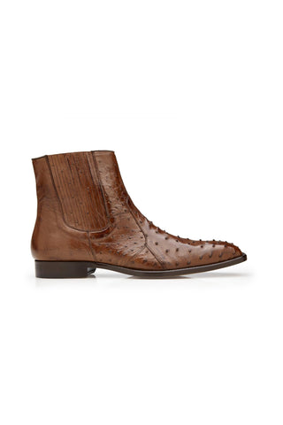 Belvedere R55 Roger Ostrich Skin Ankle Zipper Boots (BV3107)