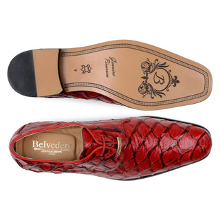 Belvedere Renzo BR01 Exotic Pirarucu Lace-Up Derby (BV3185)-AmbrogioShoes
