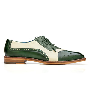 Belvedere Sesto R54 Men's Shoes Ostrich / Calf-Skin Leather Oxfords (BV3175)-AmbrogioShoes