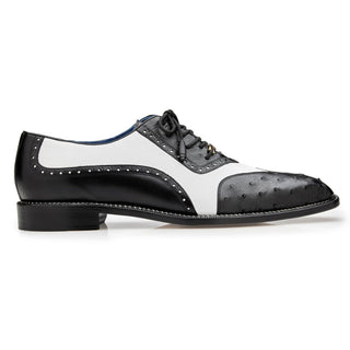 Belvedere Sesto R54 Men's Shoes Ostrich / Calf-Skin Leather Oxfords (BV3175)-AmbrogioShoes