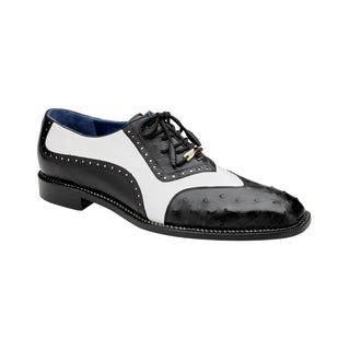 Belvedere Sesto R54 Men's Shoes Ostrich / Calf-Skin Leather Oxfords (BV3175)-AmbrogioShoes