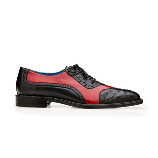 Belvedere Sesto R54 Men's Shoes Ostrich / Calf-Skin Leather Oxfords (BV3175)-AmbrogioShoes