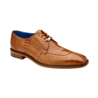 Belvedere Siena 1463 Shoes Men's Burned Amber Ostrich Derby Split-Toe Oxfords (BV2013)-AmbrogioShoes