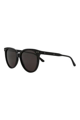 Bottega Veneta BV0119S Black/Black Leather Sunglasses