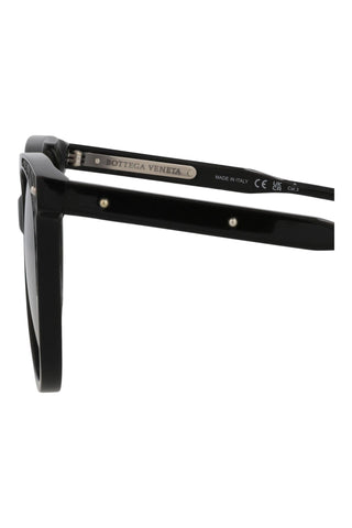 Bottega Veneta BV0119S Black/Black Leather Sunglasses