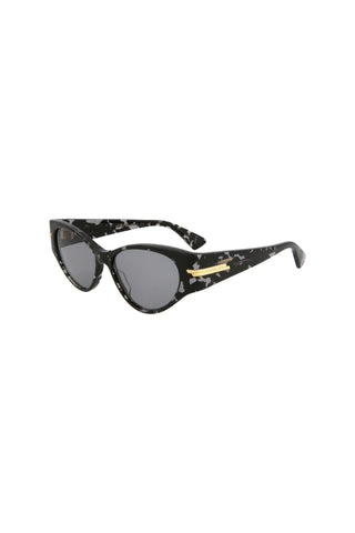 Bottega Veneta BV1002S Spotted Havana Black Crystal Sunglasses
