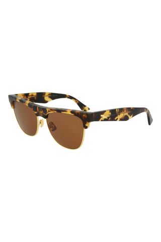 Bottega Veneta BV1003S Havana Yellow Black Brown/Matte Endura Gold Sunglasses