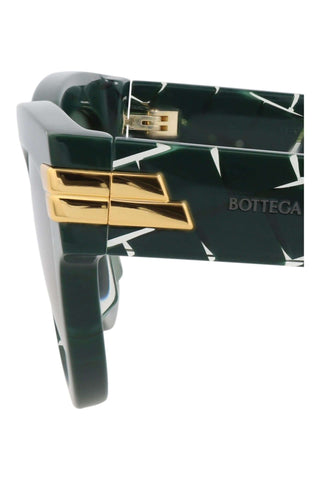 Bottega Veneta BV1035S "INTRECCIO" GREEN/CRYSTAL Sunglasses