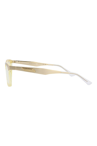 Bottega Veneta BV1133O Brushed Light Gold/Transparent Beige Eyeglasses