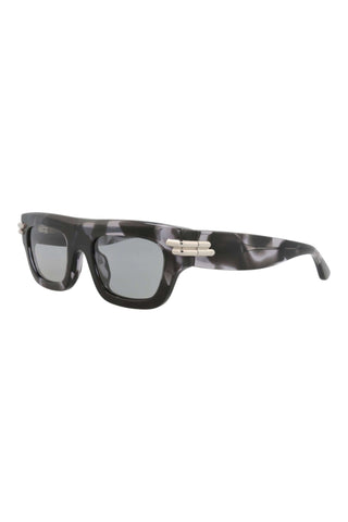 Bottega Veneta BV1321S MACRO SQUARED SPOTTED BLACK HAVANA Sunglasses