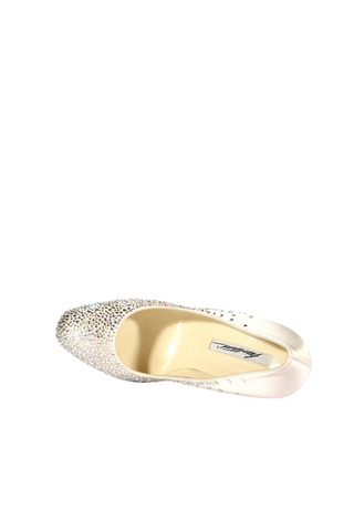 Brian Atwood Maniac Pearl Fabric Crystalized High-Heel Sandals (BACRY1000)