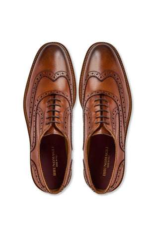 Bruno Magli Alfonso Calf-Skin Leather Wing-Tip Oxford (BM1021)