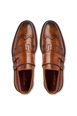 Bruno Magli Ancona Leather Double Monk-Strap
