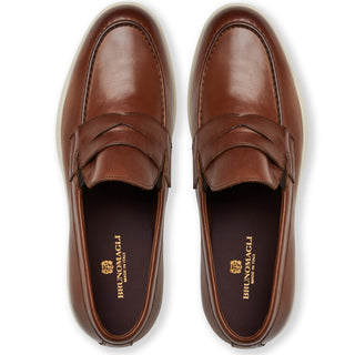 Bruno Magli Ettore Men's Shoes Calf-Skin Leather Slip-On Penny Loafer (BM1038)-AmbrogioShoes