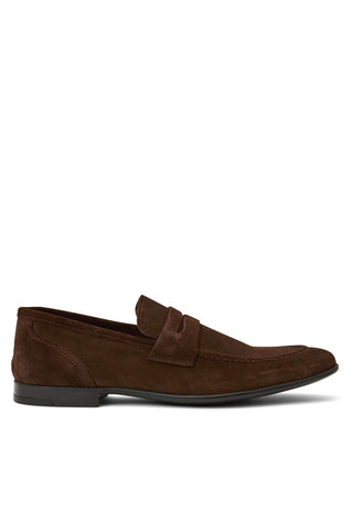 Bruno Magli Lastra Suede Unlined Slip-On Penny Loafer (BM1028)-AmbrogioShoes