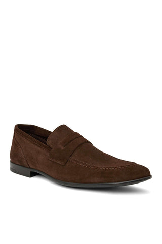 Bruno Magli Lastra Suede Unlined Slip-On Penny Loafer (BM1028)-AmbrogioShoes