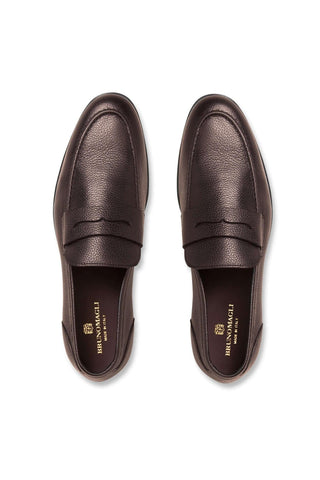 Bruno Magli Lastra Tumbled Calf-Skin Leather Penny Loafer (BM1064)-AmbrogioShoes