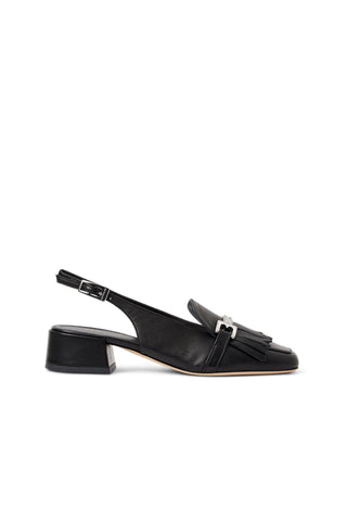 Bruno Magli Olive Women’s Shoes Calf-Skin Leather Side Kiltie Horse-Bit Slingback Pump (BMW1039)