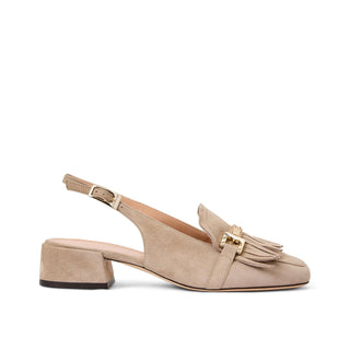 Bruno Magli Olive Women’s Shoes Suede Leather Side Kiltie Horse-Bit Slingback Pump (BMW1038)-AmbrogioShoes