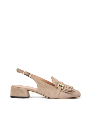 Bruno Magli Olive Women’s Shoes Suede Side Kiltie Horse-Bit Slingback Pump (BMW1038)