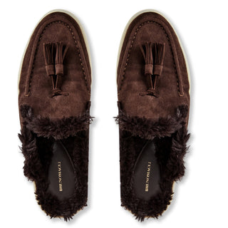 Bruno Magli Palmer Women’s Shoes Suede Leather Moccasin Tassel Slipper (BMW1005)-AmbrogioShoes