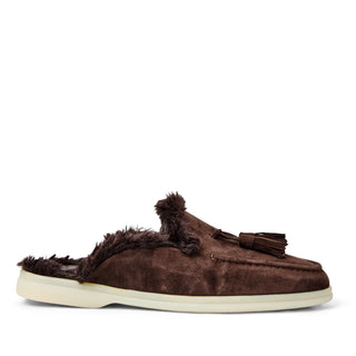 Bruno Magli Palmer Women’s Shoes Suede Leather Moccasin Tassel Slipper (BMW1005)-AmbrogioShoes