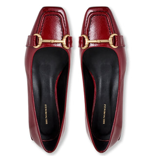 Bruno Magli Perla Women’s Shoes Patent Calf-Skin Leather Horse-Bit Flat (BMW1010)-AmbrogioShoes