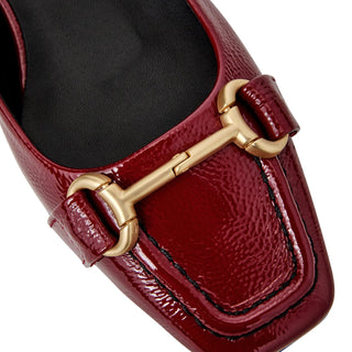 Bruno Magli Perla Women’s Shoes Patent Calf-Skin Leather Horse-Bit Flat (BMW1010)-AmbrogioShoes