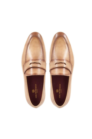 Bruno Magli Prato Calf-Skin Leather Horse-Bit Slip-On Penny Loafer (BM1003)