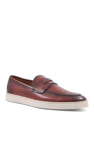 Bruno Magli Prato Calf-Skin Leather Horse-Bit Slip-On Penny Loafer (BM1003)