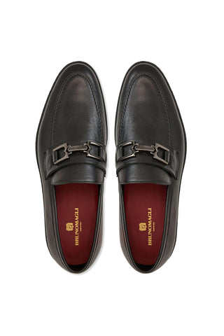 Bruno Magli Prato Calf-Skin Leather Horse-Bit Sneaker (BM1002)