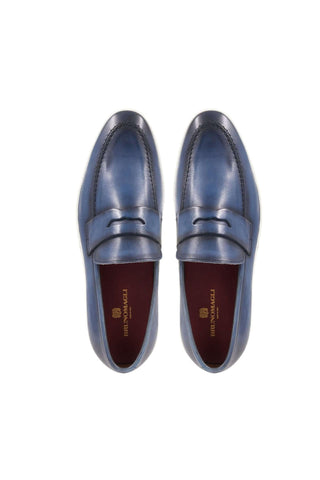 Bruno Magli Prato Leather Horse-Bit Slip-On Penny Loafer (BM1003)