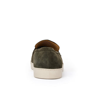 Bruno Magli Prato Men's Shoes Suede Leather Slip-On Penny Loafer (BM1003)-AmbrogioShoes