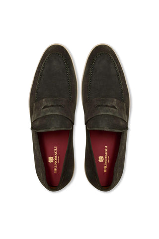 Bruno Magli Prato Suede Slip-On Penny Loafer (BM1003)-AmbrogioShoes