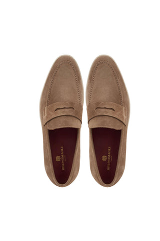 Bruno Magli Prato Suede Slip-On Penny Loafer (BM1003)-AmbrogioShoes