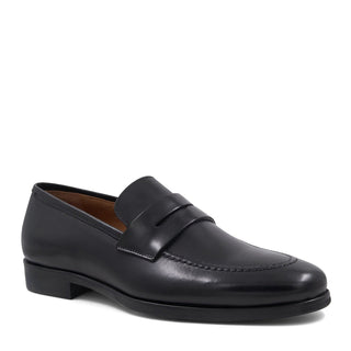 Bruno Magli Preston Burnished Calf-Skin Leather Penny Loafer (BM1074)-AmbrogioShoes