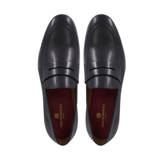 Bruno Magli Preston Men's Shoes Burnished Calf-Skin Leather Penny Loafer (BM1074)-AmbrogioShoes