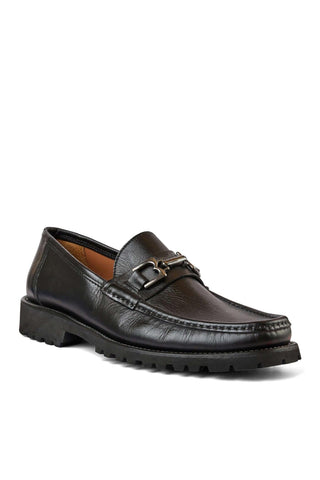 Bruno Magli Rocky Calf-Skin Leather Horse-Bit Loafers (BM1009)