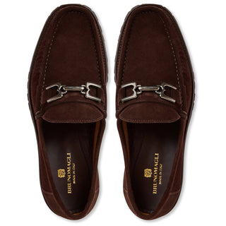 Bruno Magli Rocky Men's Shoes Suede Leather Horse-Bit Loafers (BM1008)-AmbrogioShoes