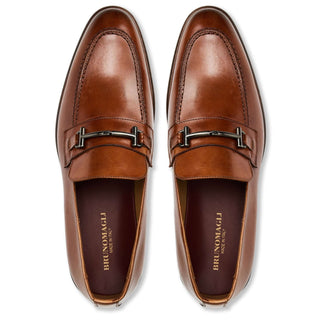 Bruno Magli Sante Calf-Skin Leather Horse-Bit Loafer (BM1015)-AmbrogioShoes