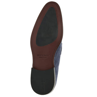 Bruno Magli Sante Men's Shoes Suede Leather Horse-Bit Loafer (BM1020)-AmbrogioShoes