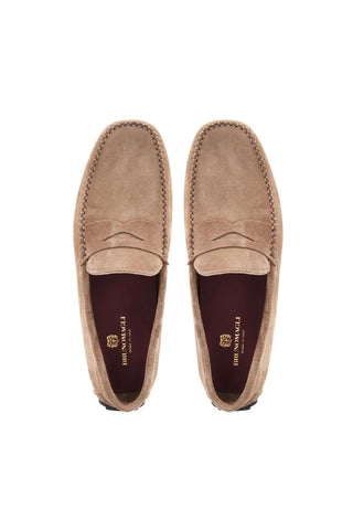 Bruno Magli Taranto Suede Moccasin Penny Driver-AmbrogioShoes
