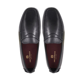 Bruno Magli Taranto Tumbled Calf-Skin Leather Moccasin Penny Driver (BM1068)-AmbrogioShoes