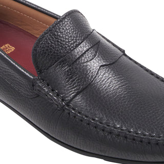 Bruno Magli Taranto Tumbled Calf-Skin Leather Moccasin Penny Driver (BM1068)-AmbrogioShoes