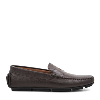 Bruno Magli Taranto Tumbled Calf-Skin Leather Moccasin Penny Driver (BM1068)-AmbrogioShoes